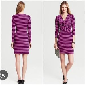 Banana Republic Wrap Dress in Stripe